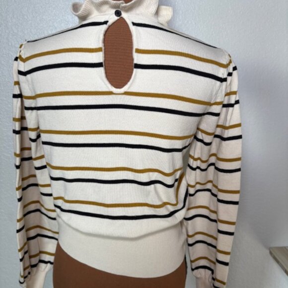 Who What Wear Striped Mock Neck Sweater – Size M - Picture 5 of 5